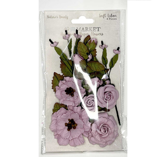 49 And Market Nature's Bounty Paper Flowers-Soft Lilac