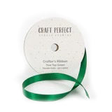 Craft Perfect Double Face Satin Ribbon 9mmx5m-Tree Top Green