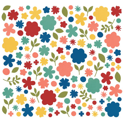 Color Vibe Cardstock Flowers Bits & Pieces 143/Pkg-Bolds