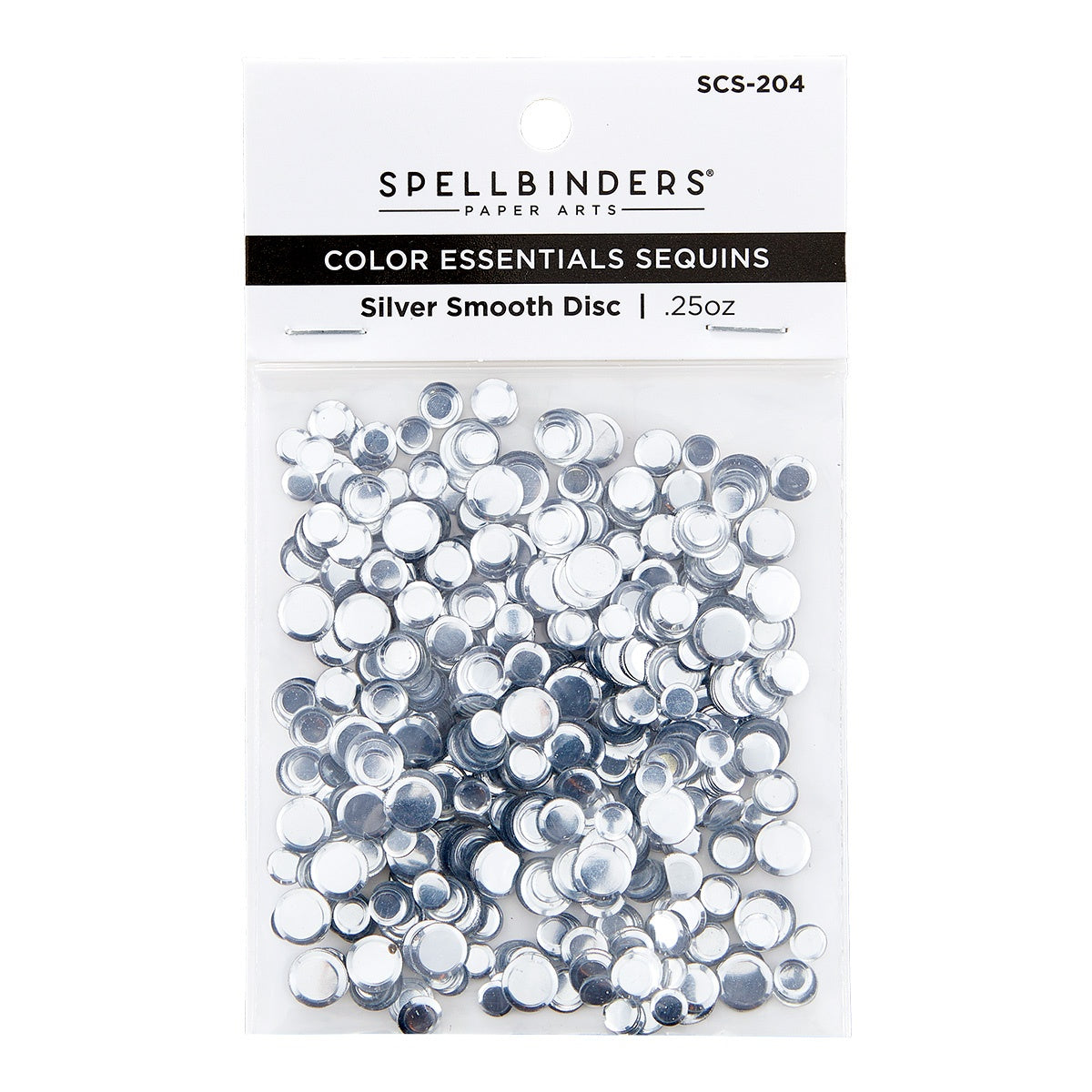 Spellbinders Smooth Disc Sequins-Silver