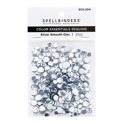 Spellbinders Smooth Disc Sequins-Silver