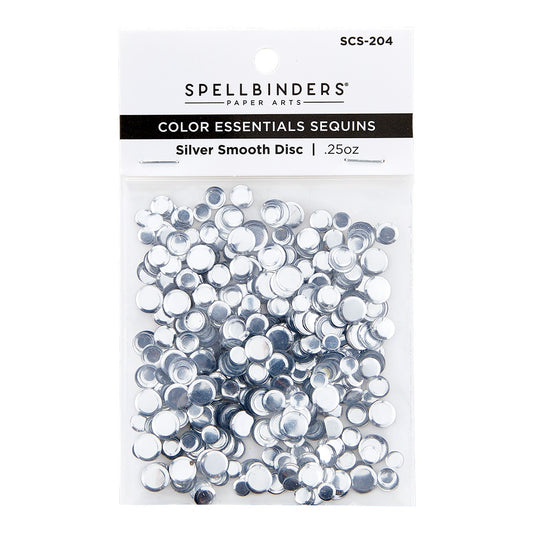 Spellbinders Smooth Disc Sequins-Silver