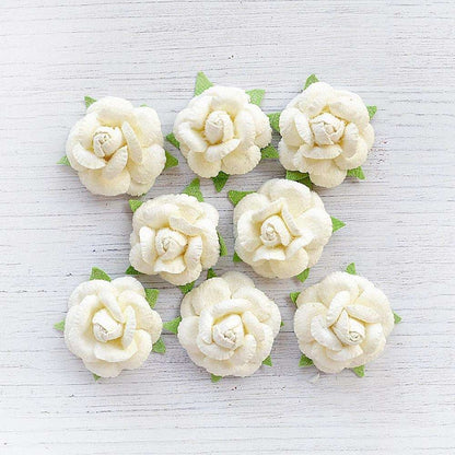 Little Birdie Angel Rose Paper Flowers 8/Pkg-Amor Mio