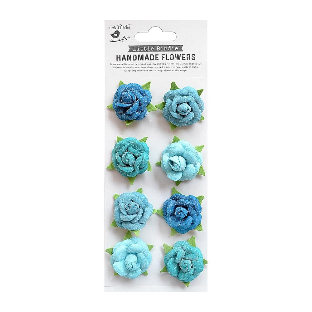 Little Birdie Angel Rose Paper Flowers 8/Pkg-Amor Mio