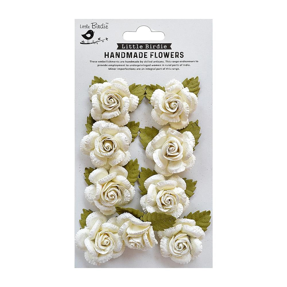 Little Birdie Karin Paper Flowers 8/Pkg-Love and Roses