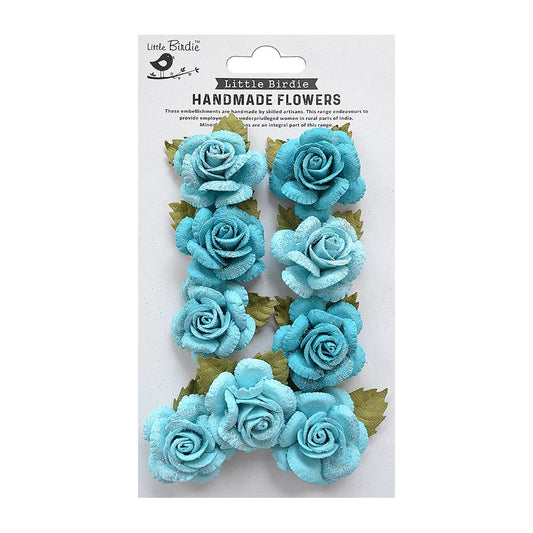 Little Birdie Karin Paper Flowers 8/Pkg-Love and Roses