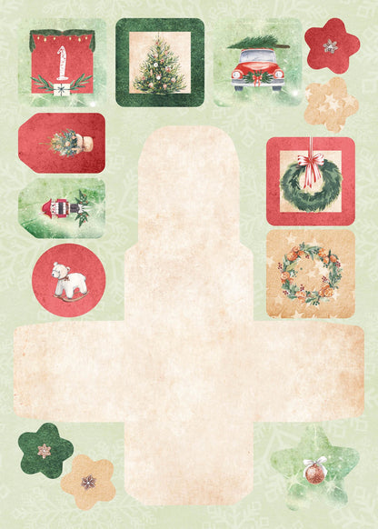 Studio Light Essentials DIY Die-Cut Block Advent Calendar-Nr. 28, Christmas At Home