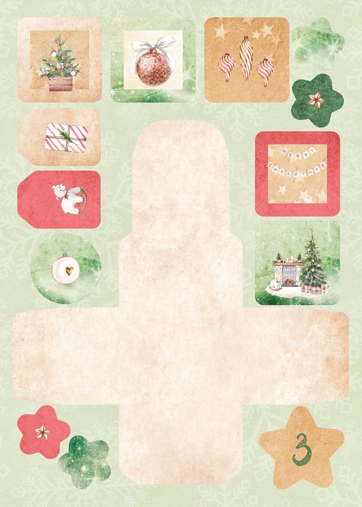 Studio Light Essentials DIY Die-Cut Block Advent Calendar-Nr. 28, Christmas At Home