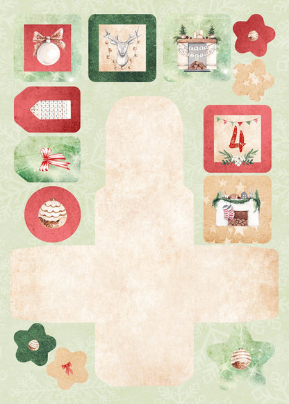 Studio Light Essentials DIY Die-Cut Block Advent Calendar-Nr. 28, Christmas At Home