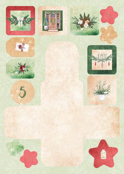 Studio Light Essentials DIY Die-Cut Block Advent Calendar-Nr. 28, Christmas At Home