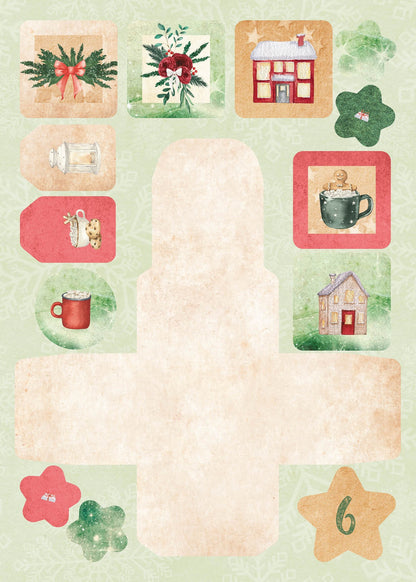 Studio Light Essentials DIY Die-Cut Block Advent Calendar-Nr. 28, Christmas At Home