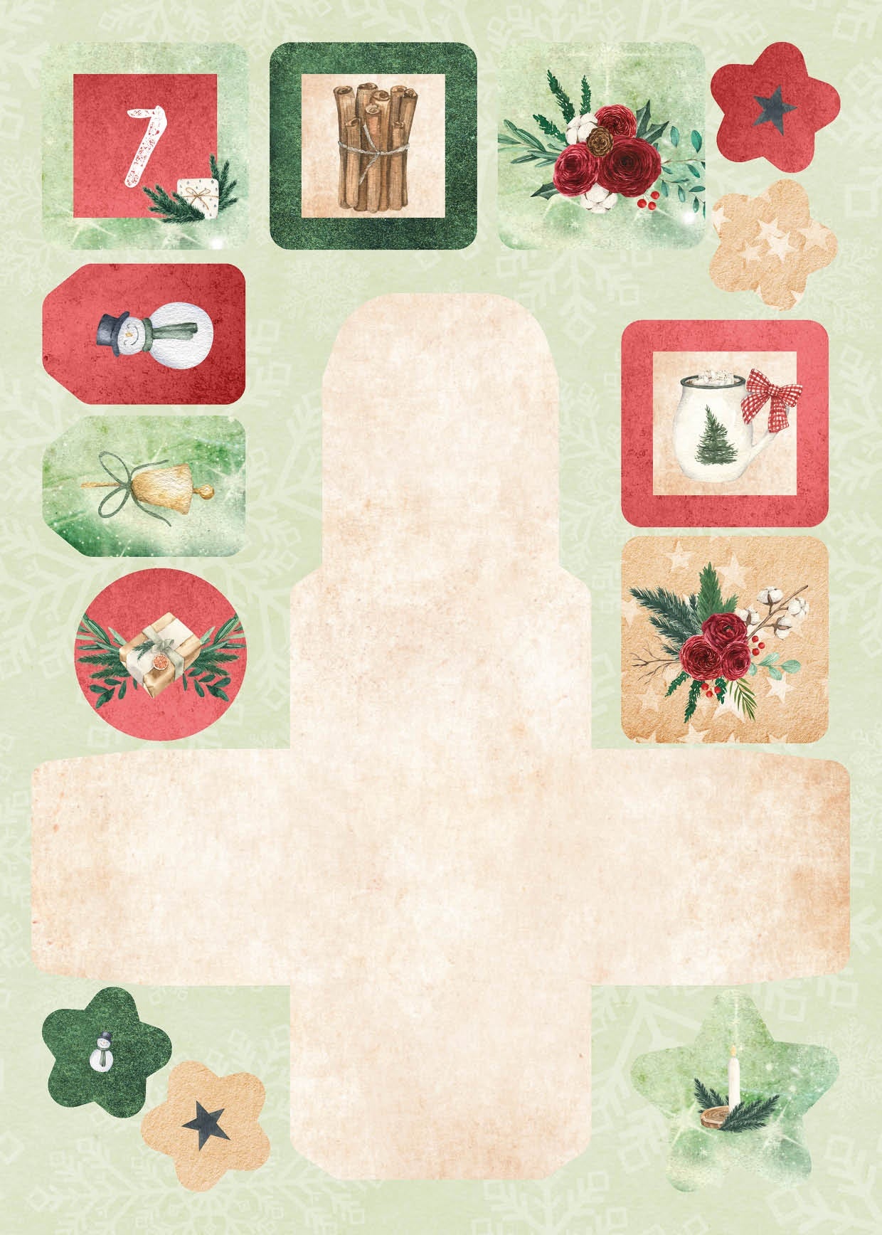 Studio Light Essentials DIY Die-Cut Block Advent Calendar-Nr. 28, Christmas At Home