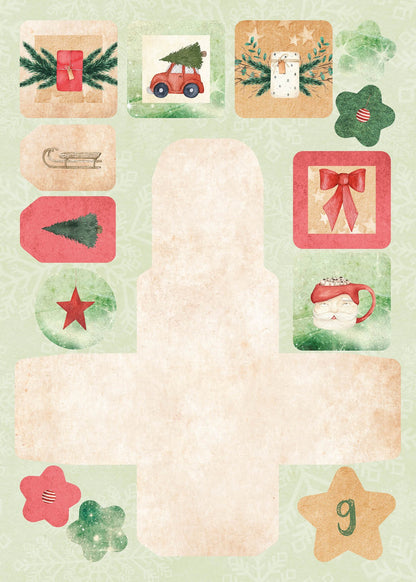 Studio Light Essentials DIY Die-Cut Block Advent Calendar-Nr. 28, Christmas At Home