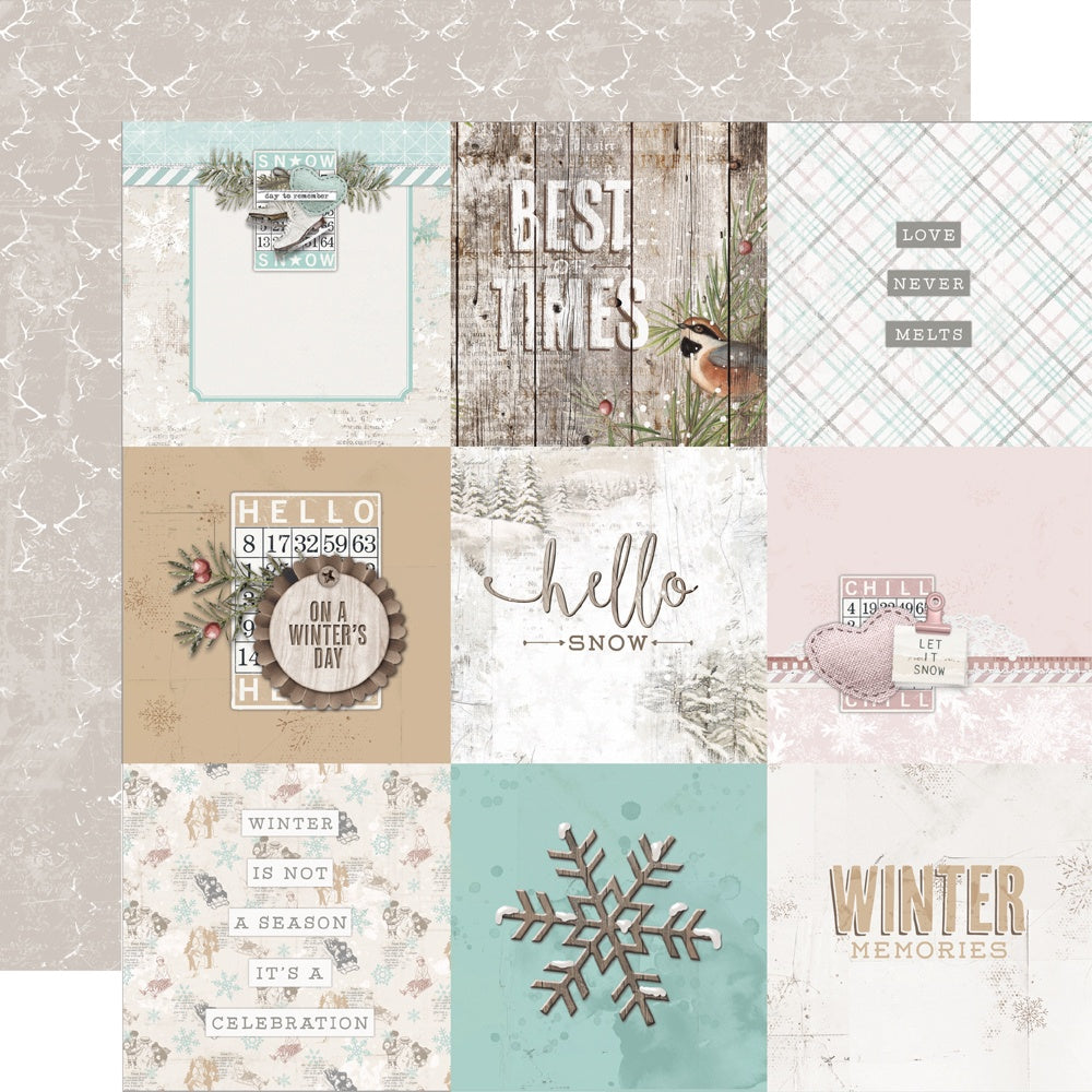 Simple Vintage Winter Woods Double-Sided Cardstock 12"X12"-Cocoa Time