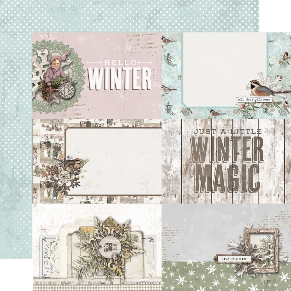 Simple Vintage Winter Woods Double-Sided Cardstock 12"X12"-Cocoa Time