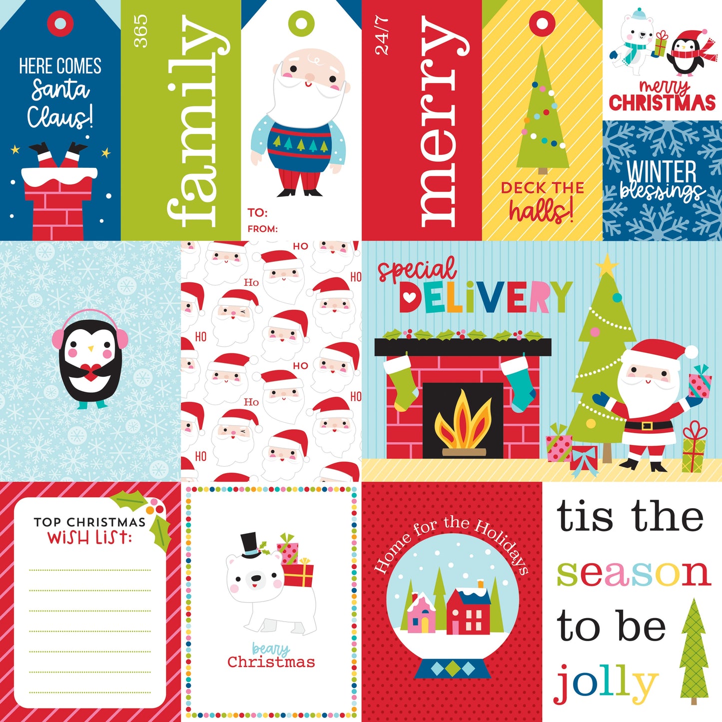 The North Pole Double-Sided Cardstock 12"X12"-Daily Details