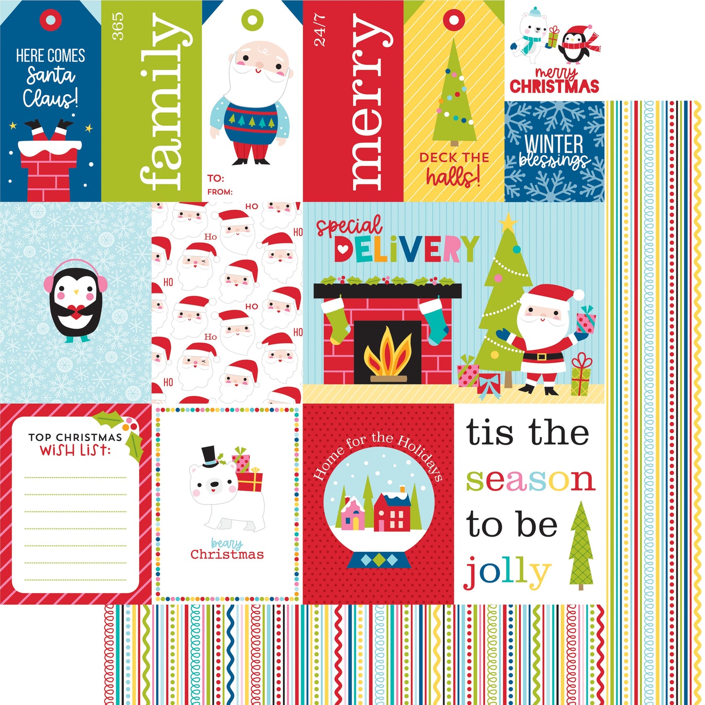 The North Pole Double-Sided Cardstock 12"X12"-Daily Details