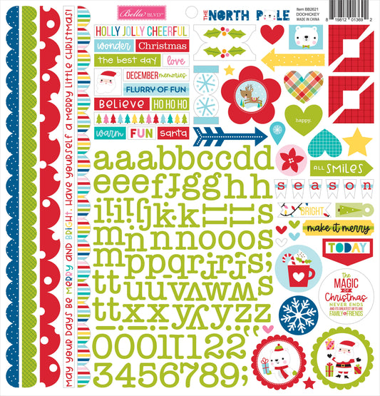 The North Pole Cardstock Stickers 12"X12"-Doohickey