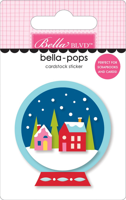 The North Pole Bella-Pops 3D Stickers-Snow Globe