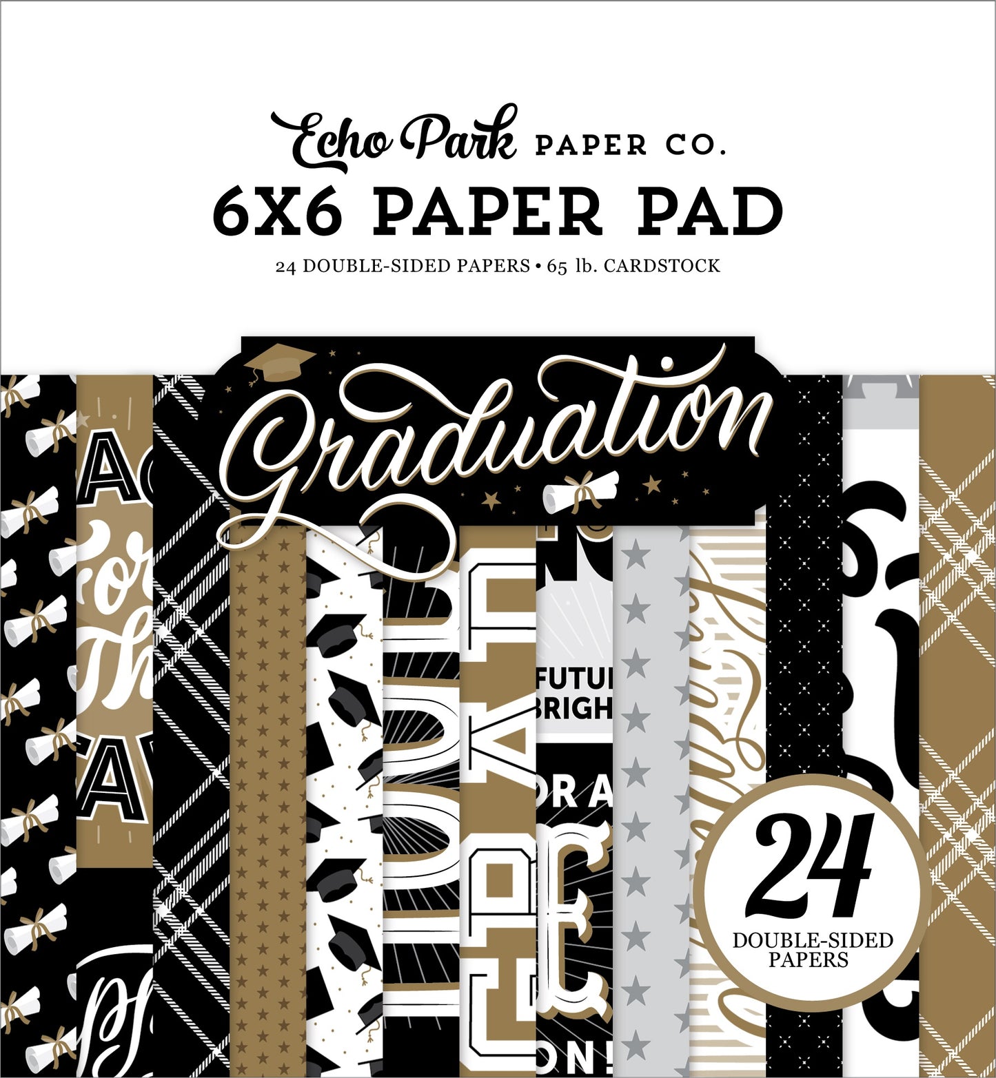 Echo Park Double-Sided Paper Pad 6"X6" 24/Pkg-Graduation