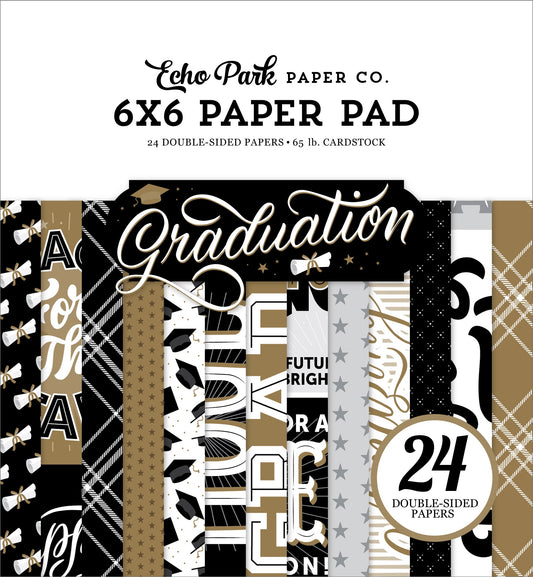 Echo Park Double-Sided Paper Pad 6"X6" 24/Pkg-Graduation