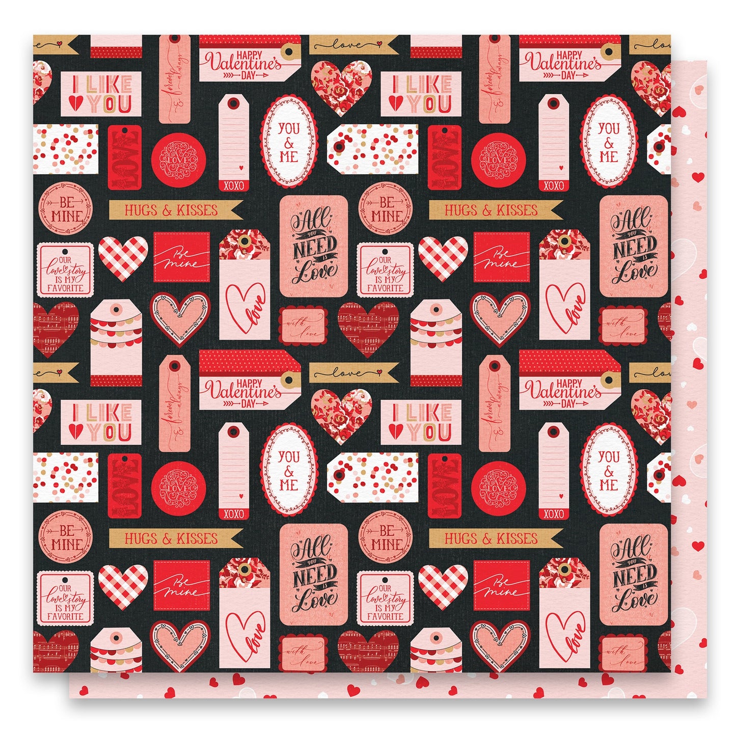 Cupid's Sweetheart Cafe Double-Sided Cardstock 12"X12"-Quilt from Cupid