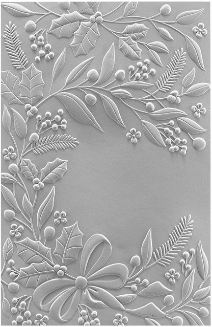 Spellbinders 3D Embossing Folder 5.5"x8.5"-Holiday Floral Swag