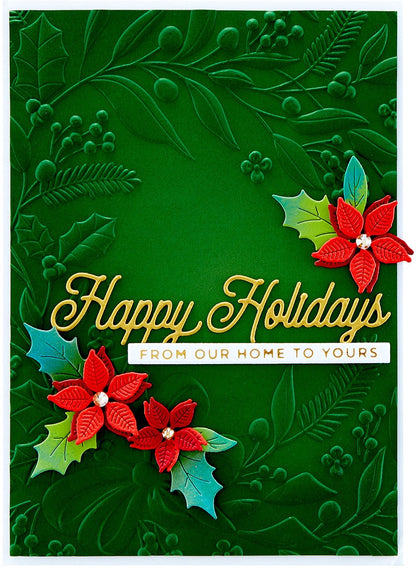 Spellbinders 3D Embossing Folder 5.5"x8.5"-Holiday Floral Swag