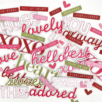 ARToptions Rouge Chipboard Word Set-