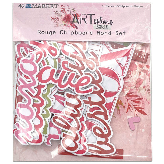 ARToptions Rouge Chipboard Word Set-