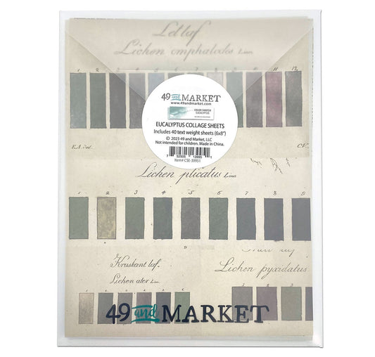 49 And Market Collage Sheets 6"X8" 40/Pkg-Color Swatch: Eucalyptus