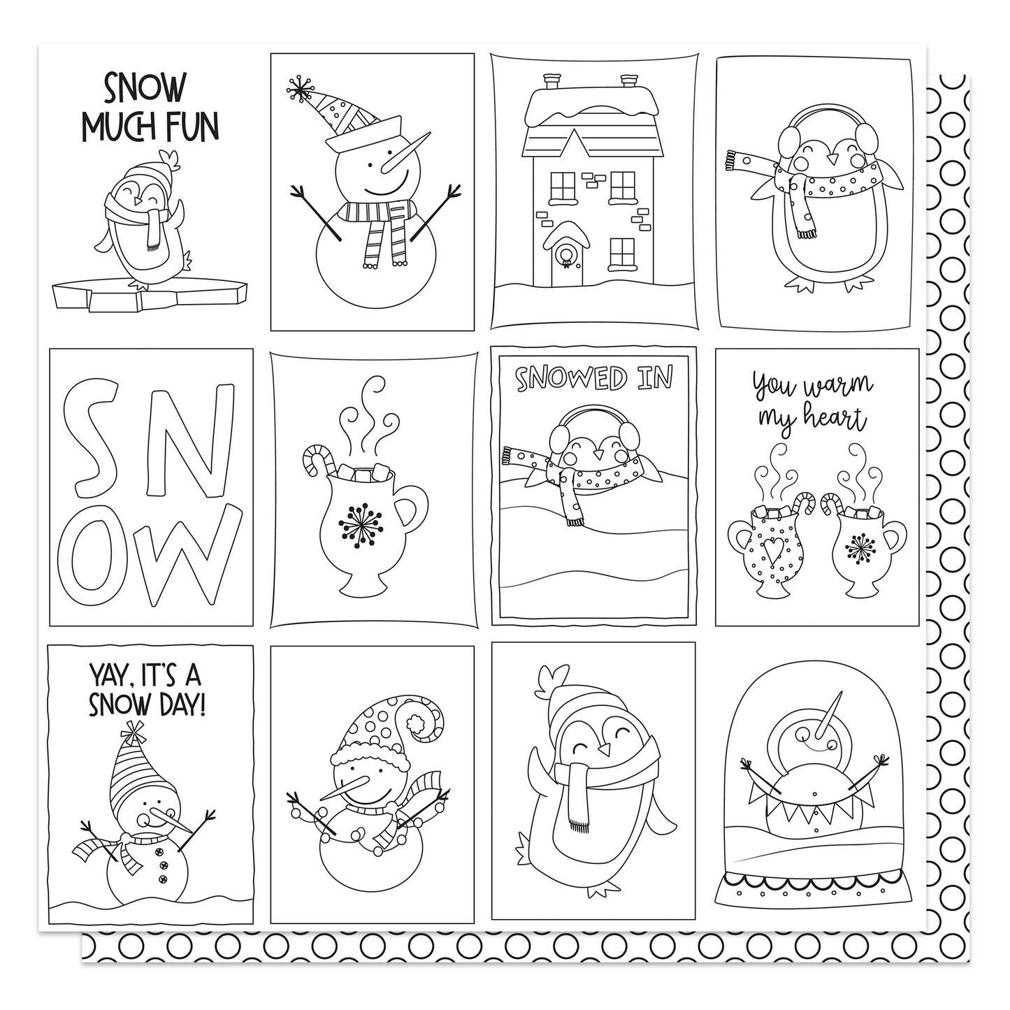 Snow Day Double-Sided Cardstock 12"X12"-Select Style