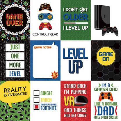 Gamer Double-Sided Cardstock 12"X12"-Glitch