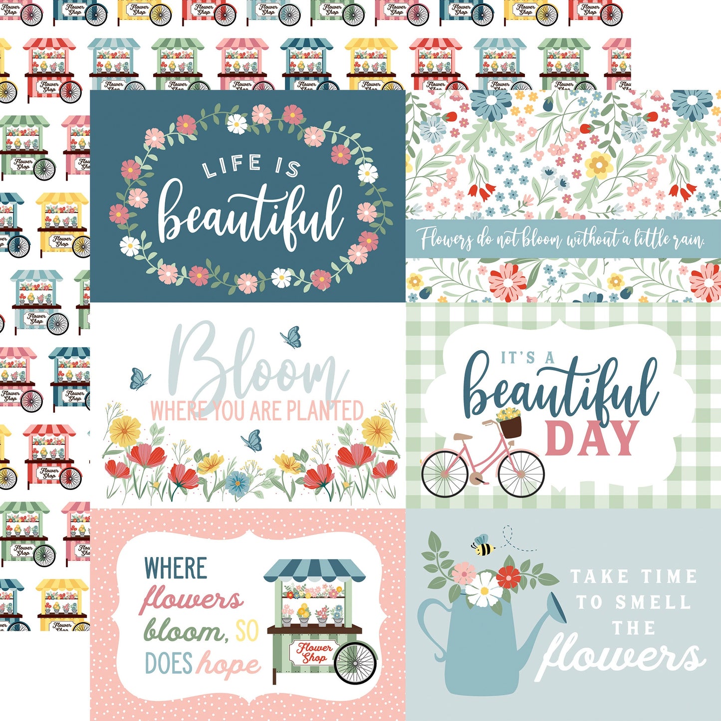 Life Is Beautiful Double-Sided Cardstock 12"X12"-Life Of Plaid