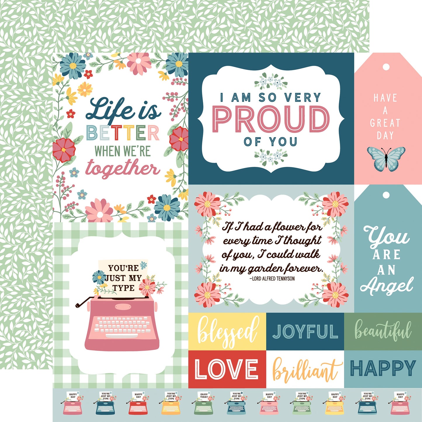 Life Is Beautiful Double-Sided Cardstock 12"X12"-Life Of Plaid