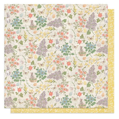 Bunnies & Blooms Double-Sided Cardstock 12"X12"-Select Style