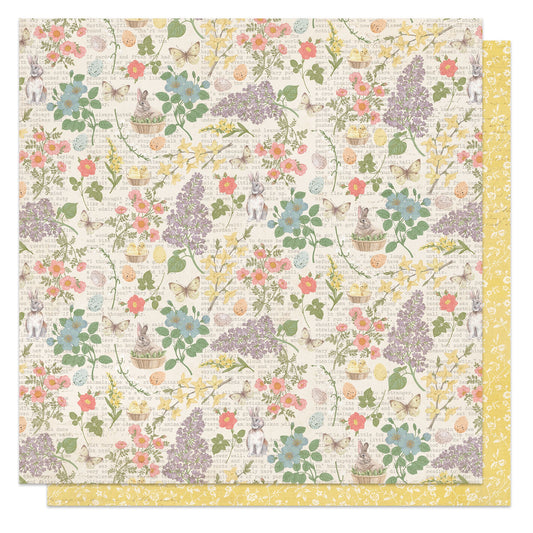 Bunnies & Blooms Double-Sided Cardstock 12"X12"-Select Style