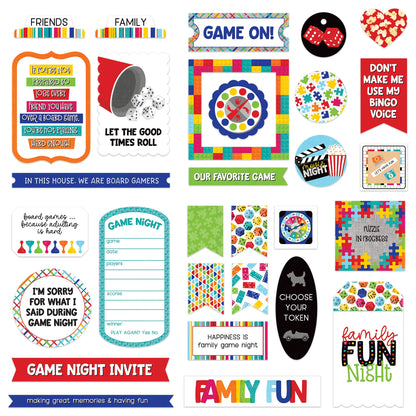 Family Fun Night Ephemera Cardstock Die-Cuts-