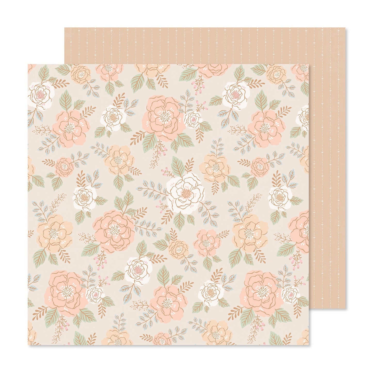 Gingham Garden Double-Sided Cardstock 12"X12"-Greenhouse