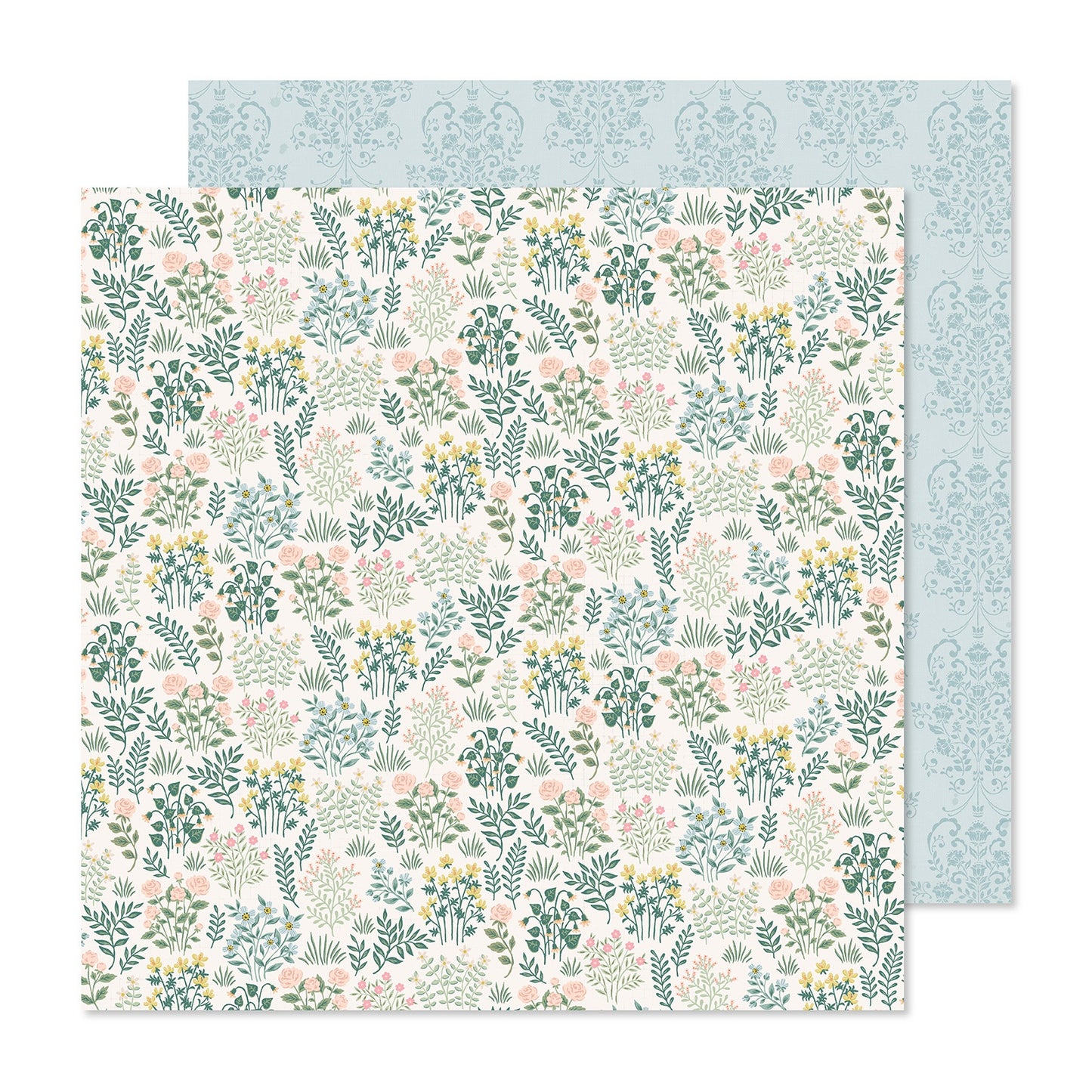 Gingham Garden Double-Sided Cardstock 12"X12"-Greenhouse