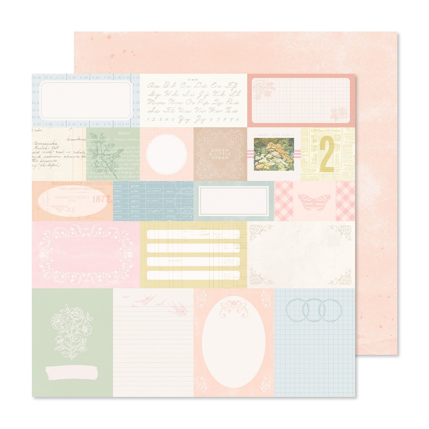 Gingham Garden Double-Sided Cardstock 12"X12"-Greenhouse