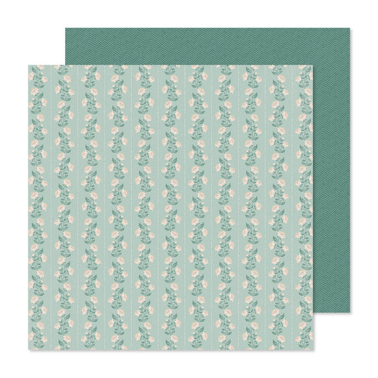 Gingham Garden Double-Sided Cardstock 12"X12"-Greenhouse