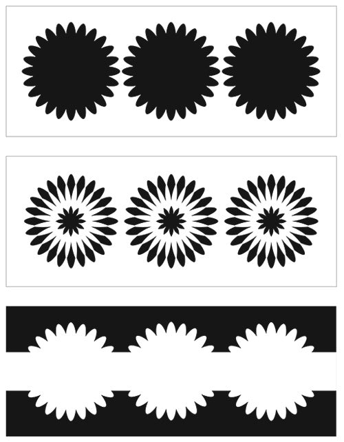 Crafter's Workshop Layered Card Stencil 8.5"X11"-Slimline Layered Mums