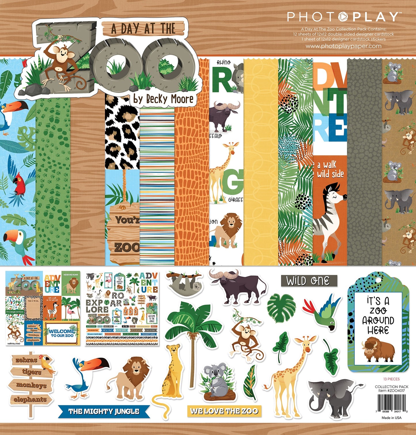 PhotoPlay Collection Pack 12"X12"-A Day At The Zoo