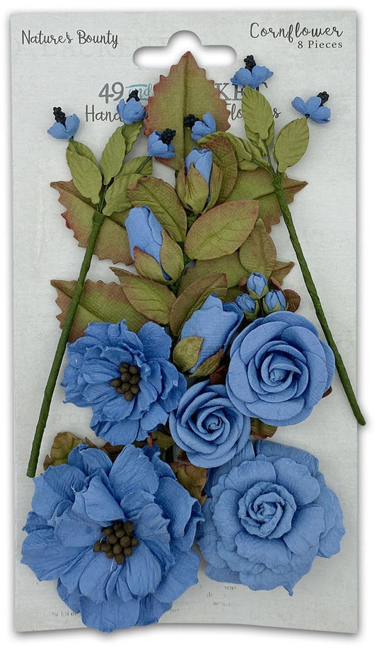 49 And Market Nature's Bounty Paper Flowers-Cornflower