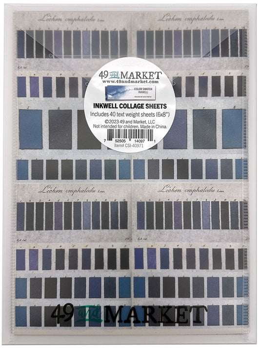 49 And Market Collage Sheets 6"X8" 40/Pkg-Color Swatch: Inkwell