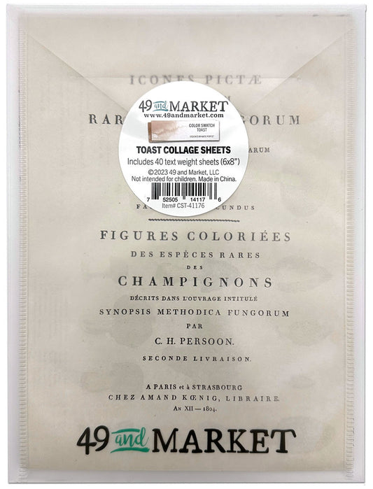 49 And Market Collage Sheets 6"X8" 40/Pkg-Color Swatch: Toast