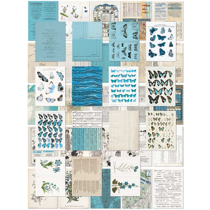 49 And Market Collage Sheets 6"X8" 40/Pkg-Color Swatch: Ocean