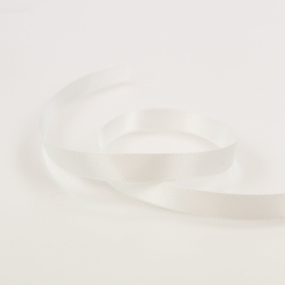 Craft Perfect Double Face Satin Ribbon 9mmX5m-Bright White