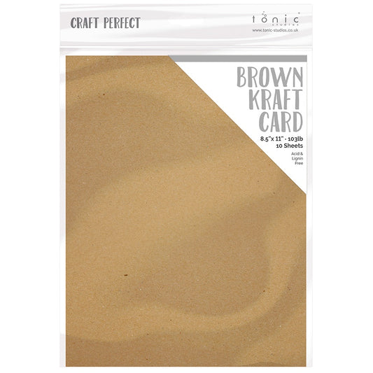 Craft Perfect Kraft Cardstock 8.5"X11" 10/Pkg-Brown